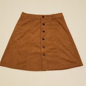 Vintage Style Suede Skirt